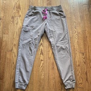 Figs Light Brown Scrubs Jogger Pants Women’s Sz Medium Tall